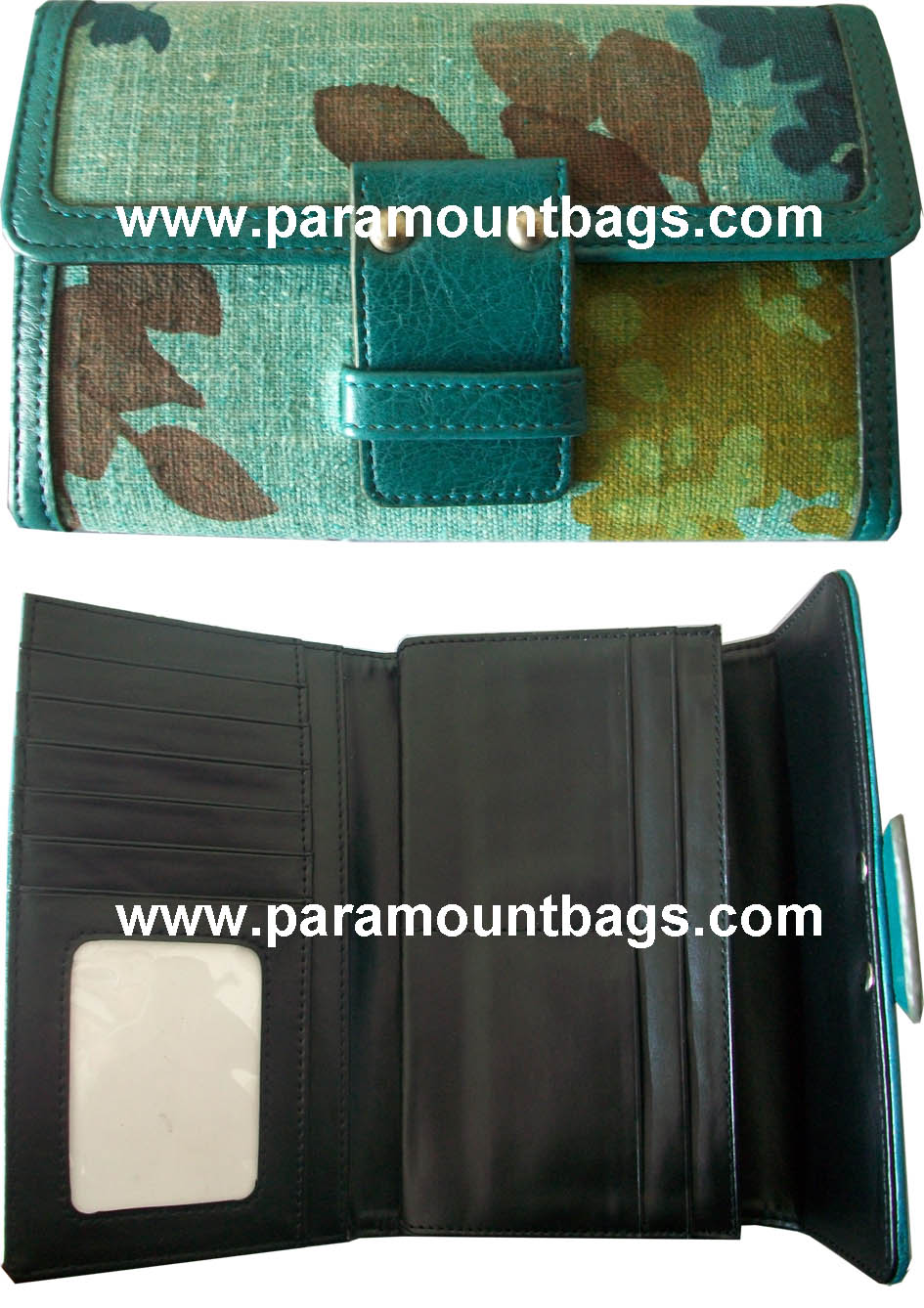 Green Linen Wallet/Purse (PT308)