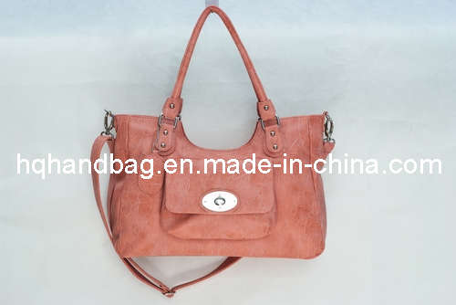 Orange-Red PU Ladies's Handbag (HQ-0006)