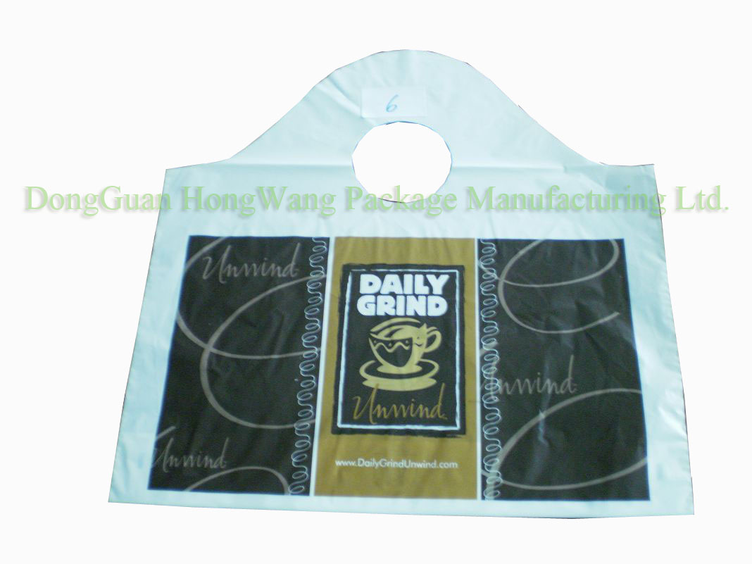 Wavey Top with Round Die Cut Handle Bag (HW-HB-036)